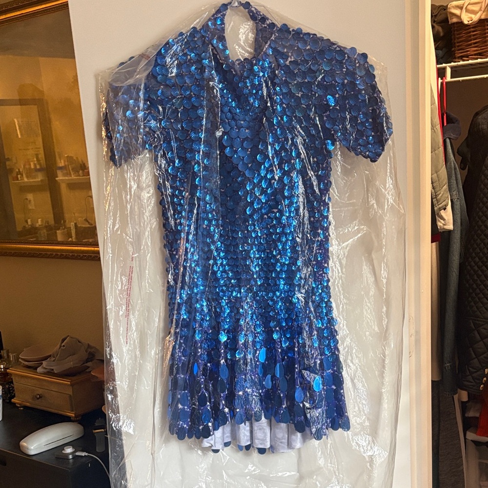 Blue Sequin Dress - Bride/Bachelorette dress
